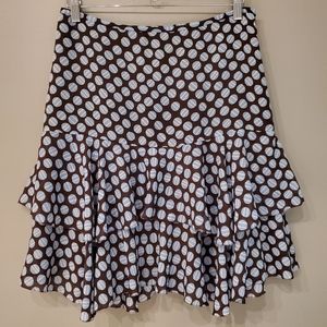 LOFT Polka Dot Tiered Skirt - Size 8